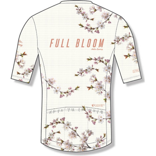 PEARL iZUMi Printed Sakura Jersey in off-white with cherry blossom print, alternate view.