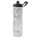 Polar Nimbus insulated bottle 710ml for cyclists – bold Storm Charcoal/White design