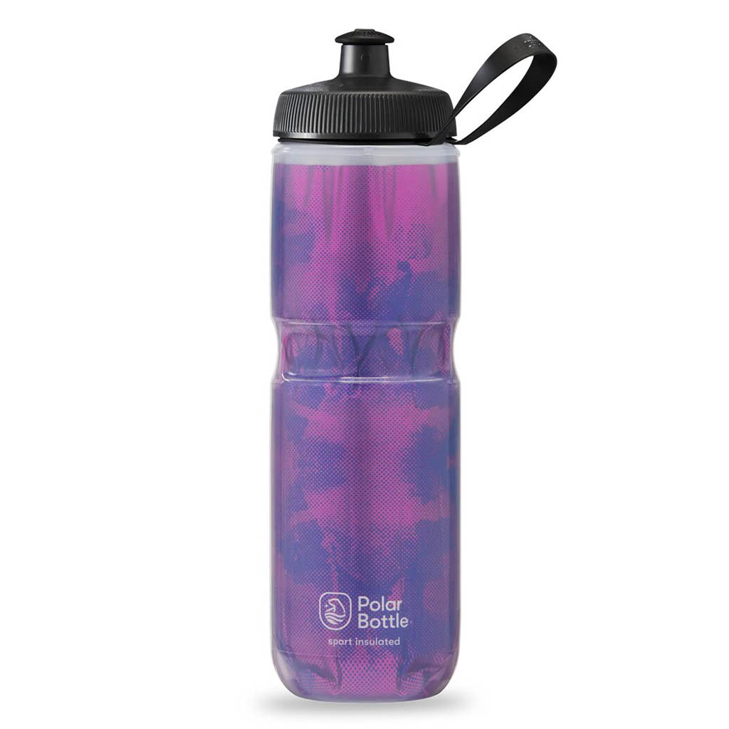 Polar Bottle Sport Insulated Fly Dye – Blackberry edition, lightweight and squeezable for effortless hydration.