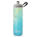 Polar Bottle Nimbus 24oz – Triple-insulated water bottle in Seaside Blue/Yellow, perfect for outdoor sports.