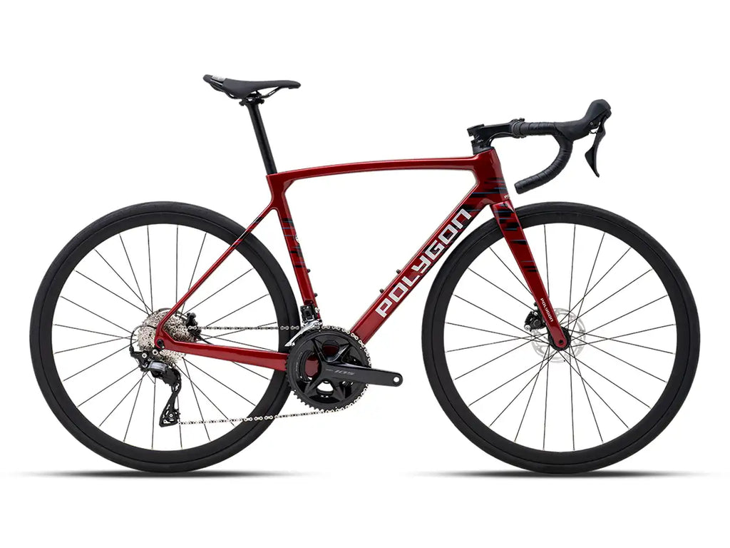Shop Polygon Strattos S7D Disc Road Bike UCI Approved Red