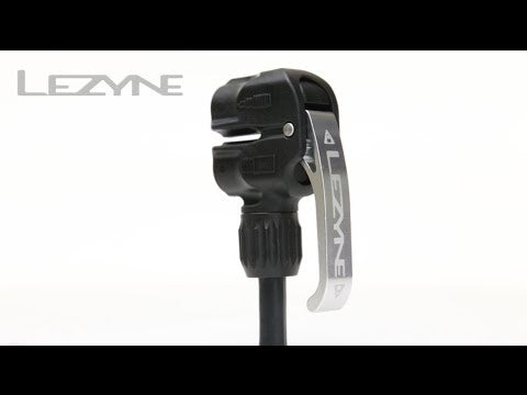 Precision gauge Lezyne floor pump for accurate tire inflation

