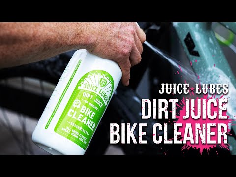 A 1-liter bottle of Juice Lubes Dirt Juice, an essential and safe bike cleaner for removing dirt and grime from all types of bicycles.