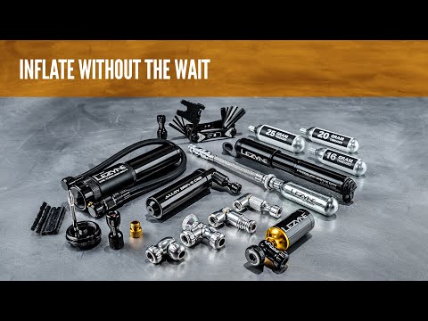 Compact Lezyne CO2 bike inflator with cartridge

