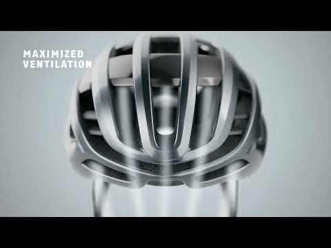 Helmet includes eyewear port and ponytail fit. 