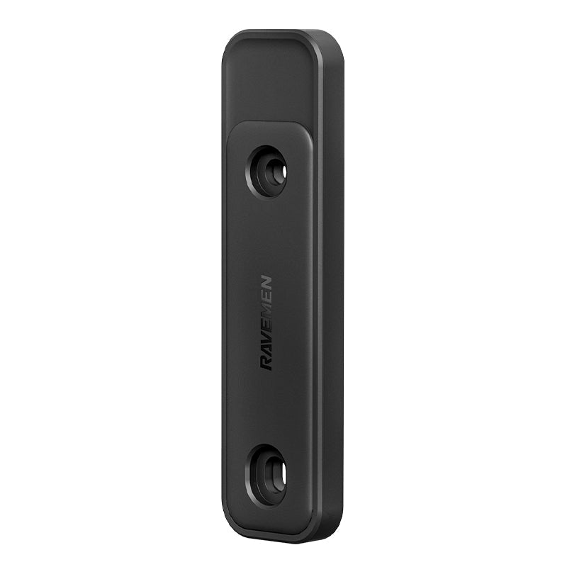 Ravemen ABF01 anti-theft bike finder shown from the front, black rectangular Find My tracker.