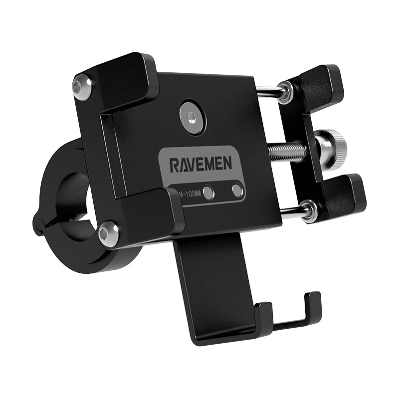 Ravemen BPH01 aluminum alloy bicycle phone holder on a white background.