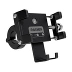 Ravemen BPH01 aluminum alloy bicycle phone holder on a white background.
