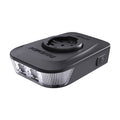 Front angle view of the Ravemen FR500 bike light with integrated Garmin-style computer mount