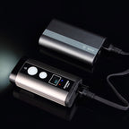 Ravemen PR2400 connected to an external power source to extend battery runtime.