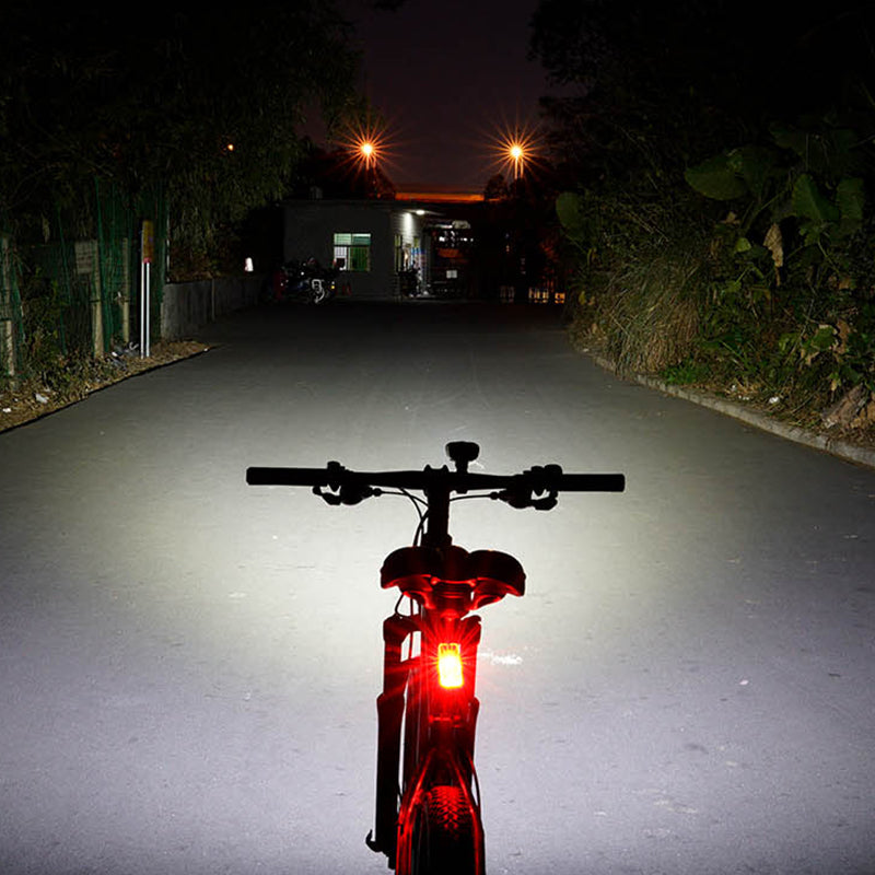 Ravemen PR2400 producing a HiLo automotive-style beam for mountain and trail riding.