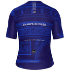 High-performance Santini cycling top with UPF30+ protection and extended raw-cut sleeves for optimal comfort on the road.
