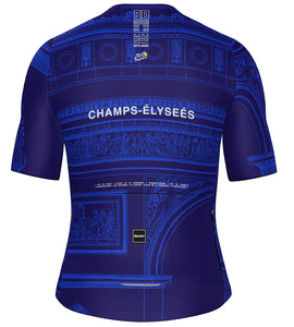 Santini TDF Arrivee Arc De Triomphe Unisex Jersey(Marine Blue)