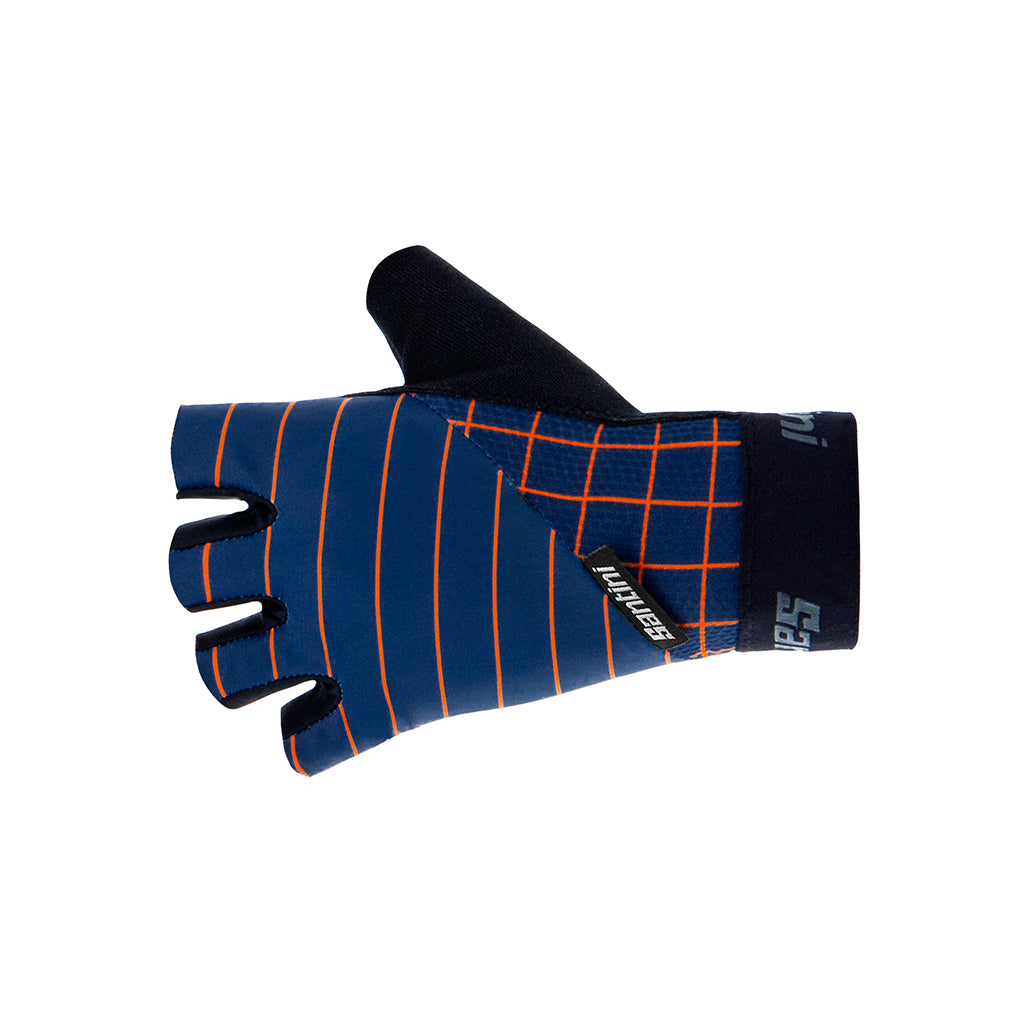 Santini Dinamo Gel Gloves-Navy Blue front view