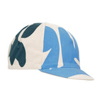 Close-up detail of the Santini EVO cycling cap in Cappuccino.