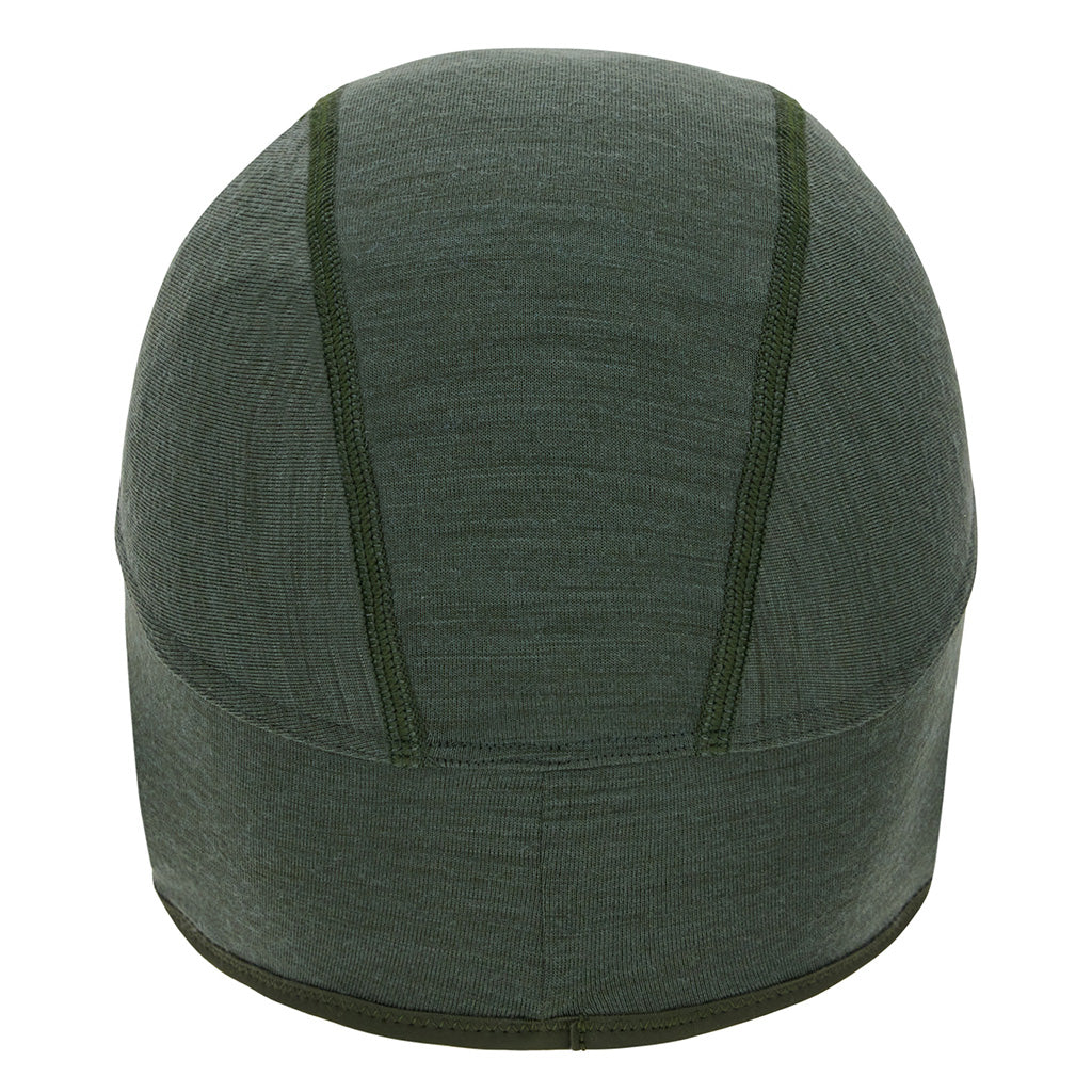 Santini Explorer Wool Winter Cap in green, alternate view.