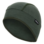 Santini Explorer Wool Winter Cap in green, close-up view.
