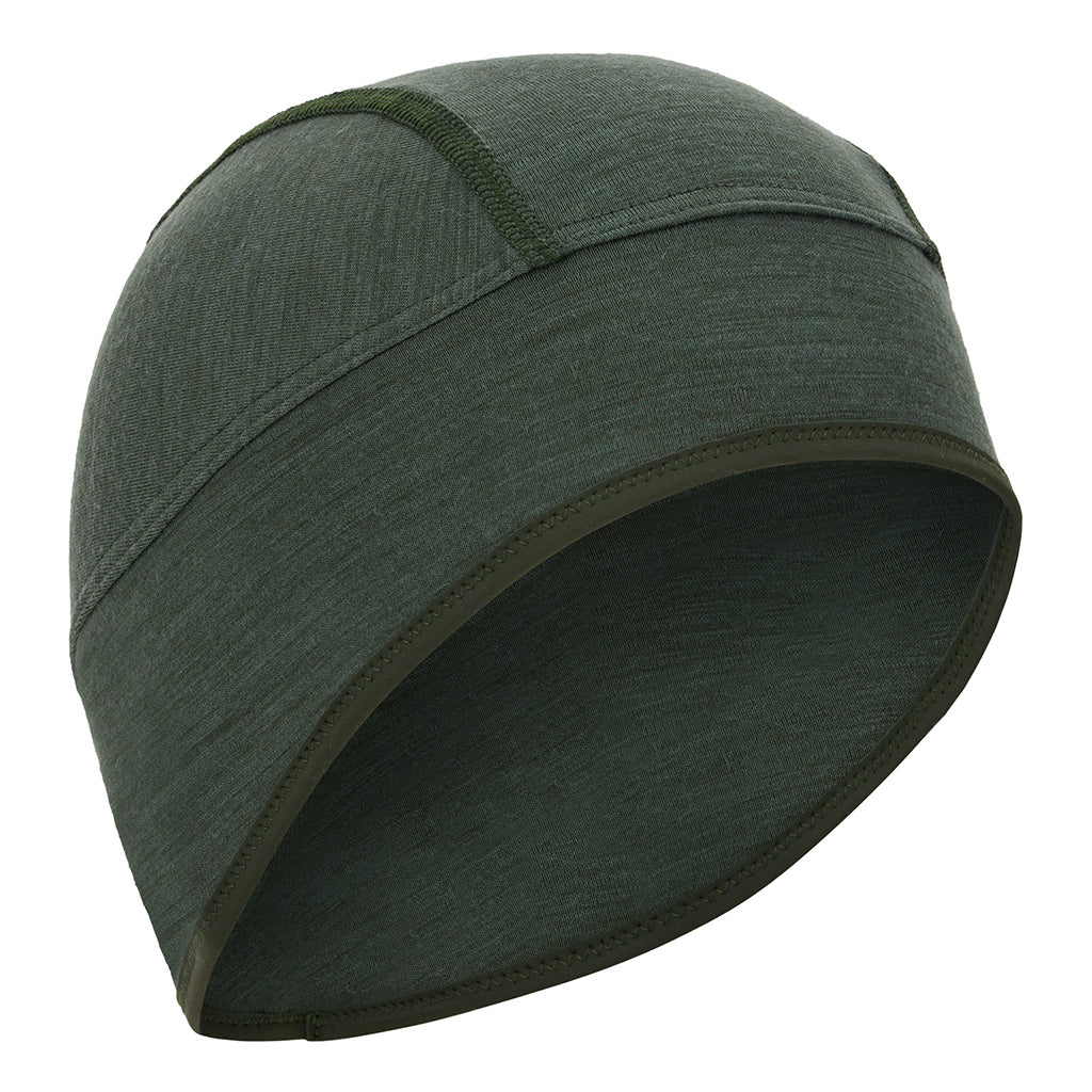 Santini Explorer Wool Winter Cap in green, product detail.