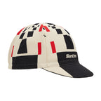 Side view of the Santini Paris-Roubaix cycling cap showing the Pont Gibus graphic.