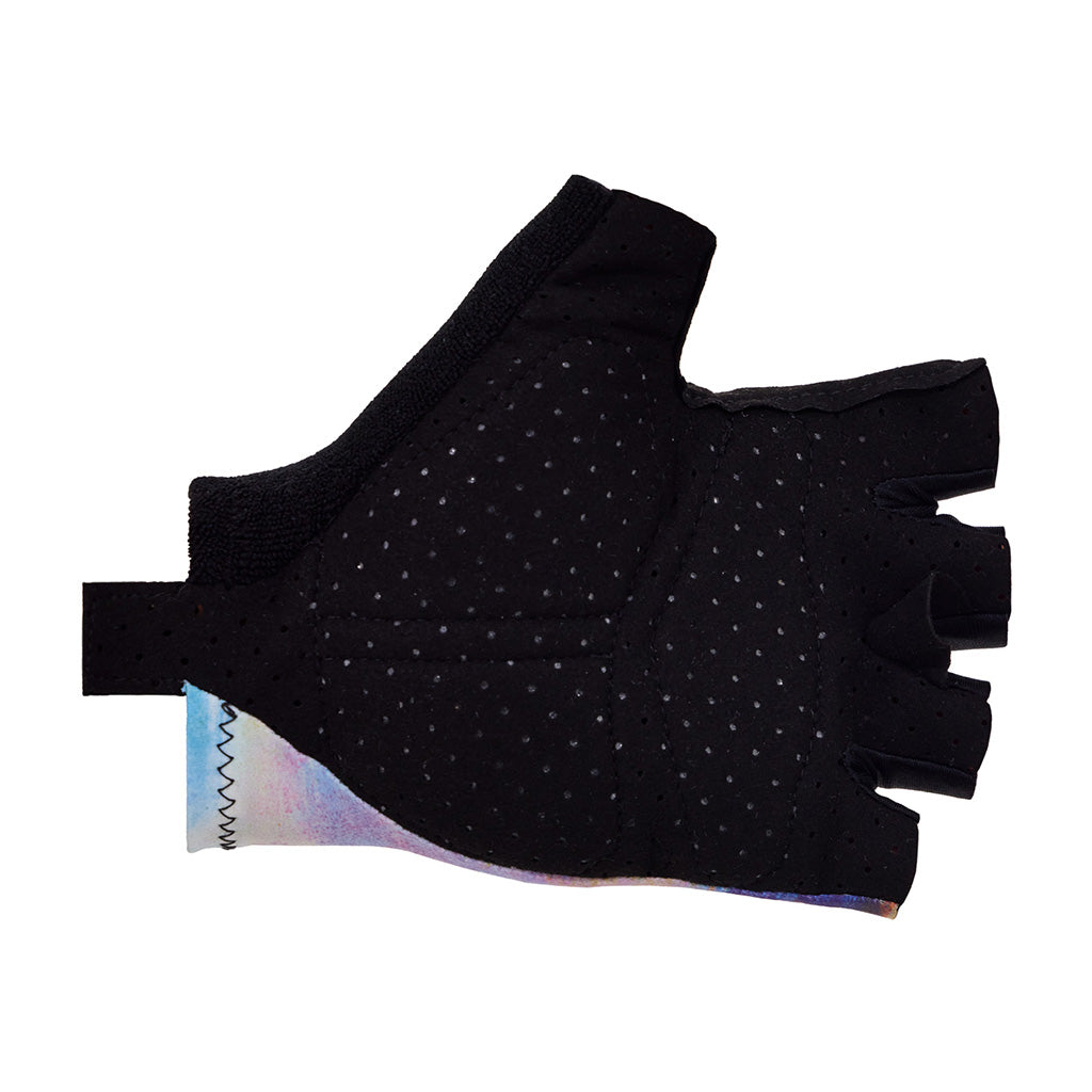 Santini TDF Arrivee Montmartre gloves in blue, detail view