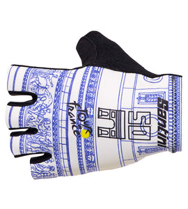 Santini Tour De France Arrivee Arc De Triomphe Gloves-Print