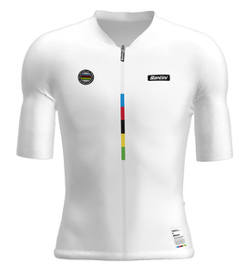 Santini UCI World Champion Mondo Unisex Jersey-White