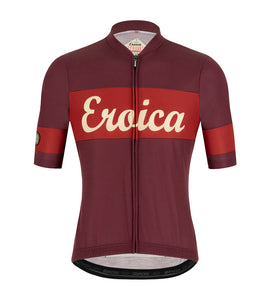Santini Eroica Ruby Wool Jersey (Bordeaux)