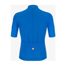 Front view of Santini Colore Puro jersey in royal blue with aero sleeves