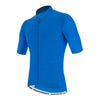 Back view showing triple rear pockets and reflective detail on Santini jersey