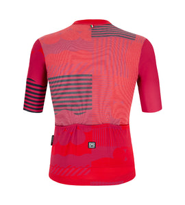 Santini Delta Optic Jersey-(Red)