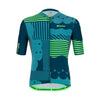 Santini Delta Optic cycling jersey – fluo green slim fit lightweight breathable Polartec summer jersey for performance riding

