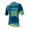 Front view of Santini Delta Optic jersey in fluo green with aero fit