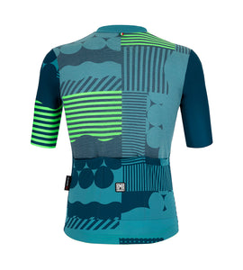 Santini Delta Optic Jersey-(Fluo Green)