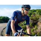 Rear mesh view of Santini jersey with Delta moisture-wicking panel