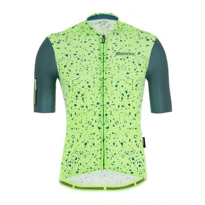 Santini Delta Pietra Military Green cycling jersey – slim fit Polartec Pro Performance jersey for men

