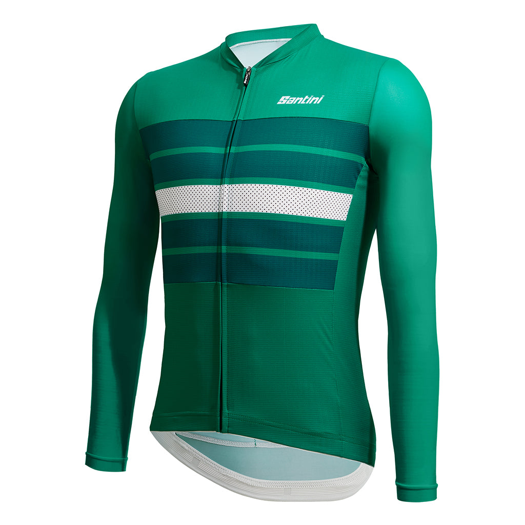 Side view of Santini Eco Sleek Bengal jersey with aerodynamic sleeve design