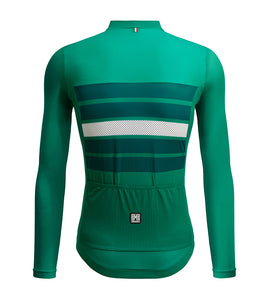 Santini Eco Sleek Bengal Long Sleeve Jersey-(Green)
