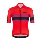 Santini Eco Sleek Bengal red cycling jersey – race fit eco-friendly aero jersey for men

