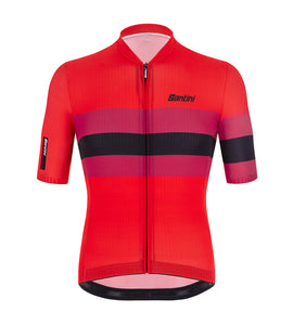 Santini Eco Sleek Bengal Jersey-(Red)