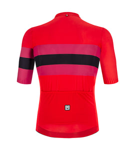 Santini Eco Sleek Bengal Jersey-(Red)