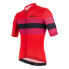 Front view of Santini Eco Sleek Bengal jersey – red, recycled, and aero-fit