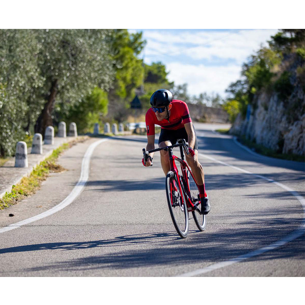 Santini men's aero cycling jersey – Eco Sleek Bengal in red with race fit