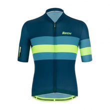 Front view of Santini Eco Sleek Bengal Jersey in green – aero race fit


