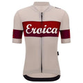 Slim fit breathable Eroica cycling jersey Santini Eroica Quiete Unisex Jersey Cappuccino