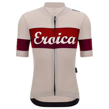 Slim fit breathable Eroica cycling jersey Santini Eroica Quiete Unisex Jersey Cappuccino