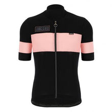Santini wool cycling jersey Eroica Gazza Black with merino blend and retro fit