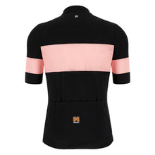 Back view of Santini Eroica Gazza Wool Jersey Black showing triple pockets