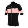 Front view of Santini Eroica Gazza Wool Jersey Black with long covered zipper