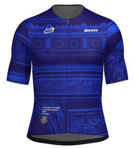 Santini TDF Arrivee Arc De Triomphe Unisex Jersey(Marine Blue)