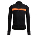 Santini Adapt Wool Long Sleeve Jersey in Black and Orange

